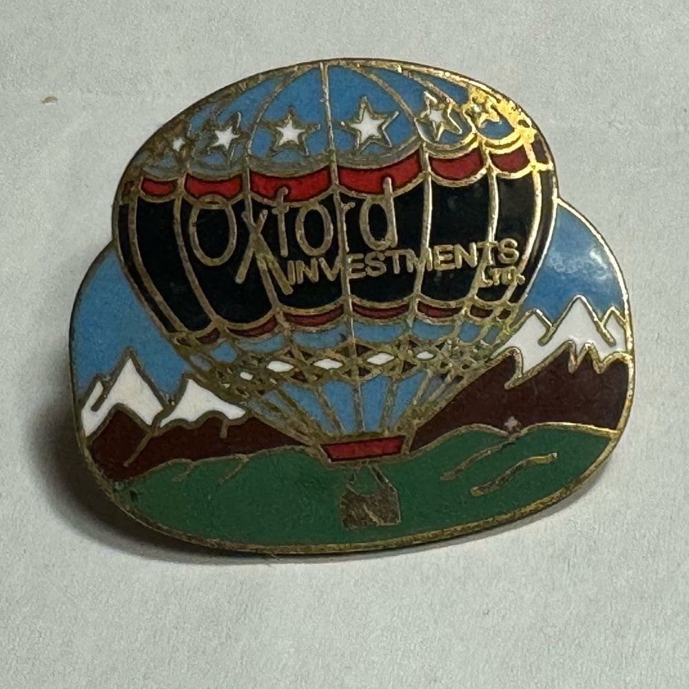 HOT AIR BALLOON OXFORD INVESTMENTS PIN